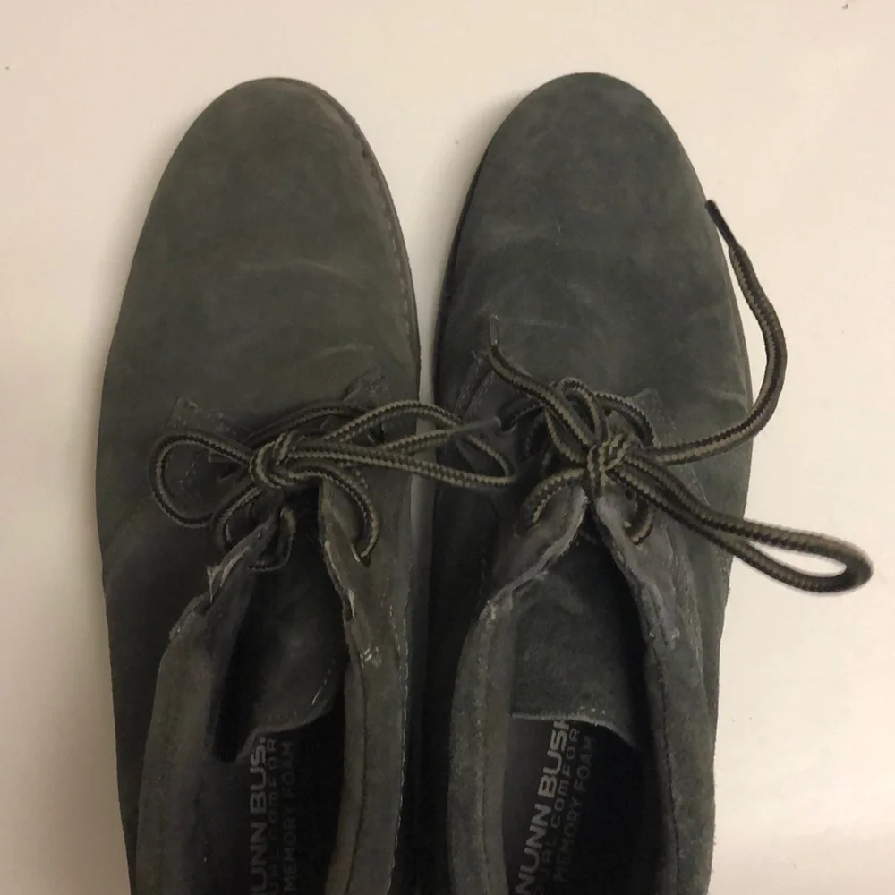 Nunn Bush Men's Memory Foam Chukka Boots Grey Leather Lace Up Size 10